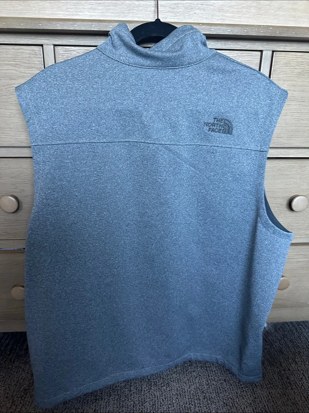 The North Face Heather Gray Sleeveless Fleece Vest